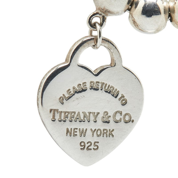 ティファニー リターン トゥ ティファニー ハート タグ ビーズ ブレスレット SV925 シルバー レディース TIFFANY&Co. 【中古】