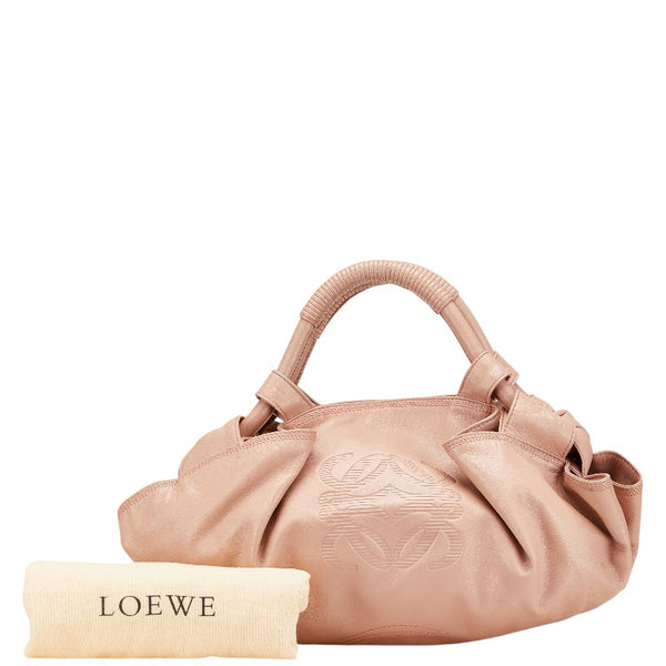 ロエベ ナッパアイレ ハンドバッグ ピンク ピンクベージュ レザー レディース LOEWE 【中古】