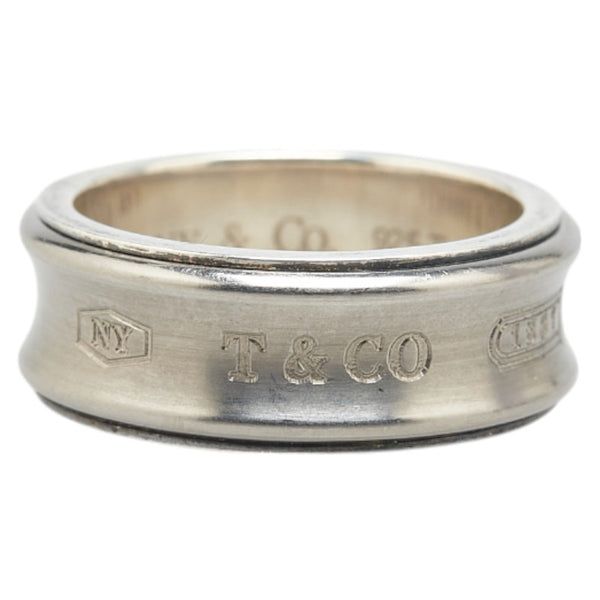 ティファニー 1837 リング 指輪 SV925 シルバー チタン コンビ メンズ TIFFANY&Co. 【中古】