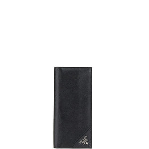 プラダ 二つ折り財布 2MV836 ブラック レザー メンズ PRADA 【中古】