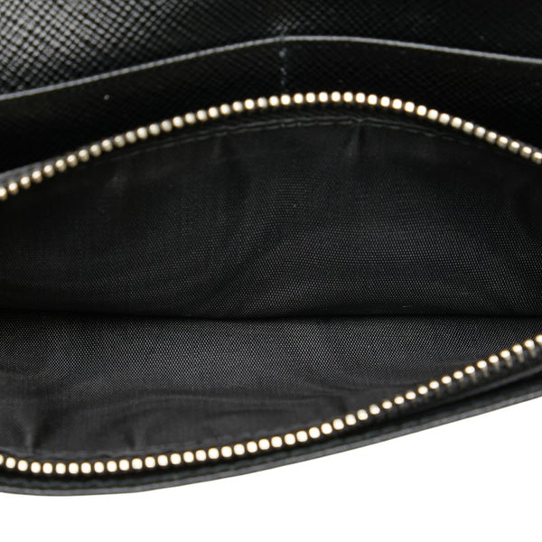 プラダ 二つ折り財布 2MV836 ブラック レザー メンズ PRADA 【中古】