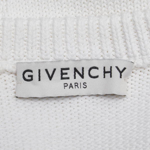 ジバンシー ロゴ セーター ニット サイズ：L ホワイト マルチカラー コットン メンズ Givenchy 【中古】