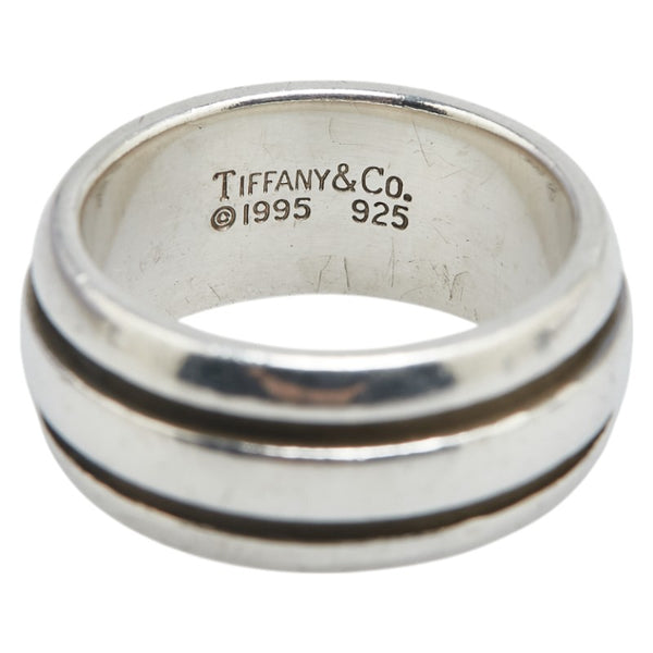 ティファニー アトラス グルーブド ダブルライン リング 指輪 SV925 シルバー レディース TIFFANY&Co. 【中古】