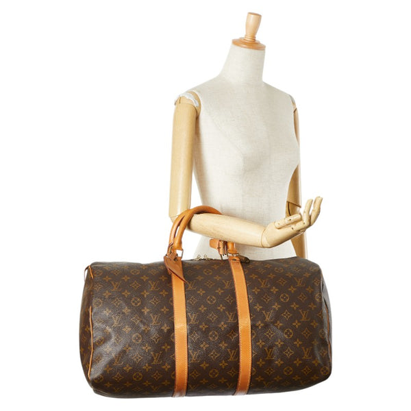 ルイ ヴィトン モノグラム キーポル50 ボストンバッグ M41426 ブラウン PVC レザー レディース LOUIS VUITTON 【中古】