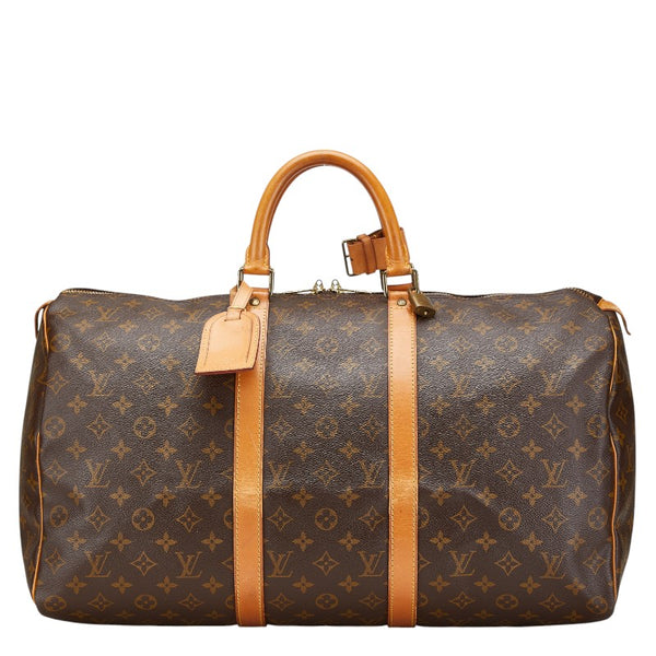 ルイ ヴィトン モノグラム キーポル50 ボストンバッグ M41426 ブラウン PVC レザー レディース LOUIS VUITTON 【中古】