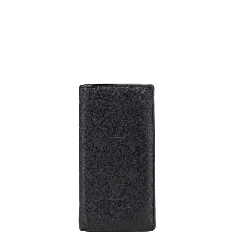 ルイ ヴィトン モノグラム シャドウ ポルトフォイユ ブラザ 長財布 M62900 ブラック レザー メンズ LOUIS VUITTON 【中古】