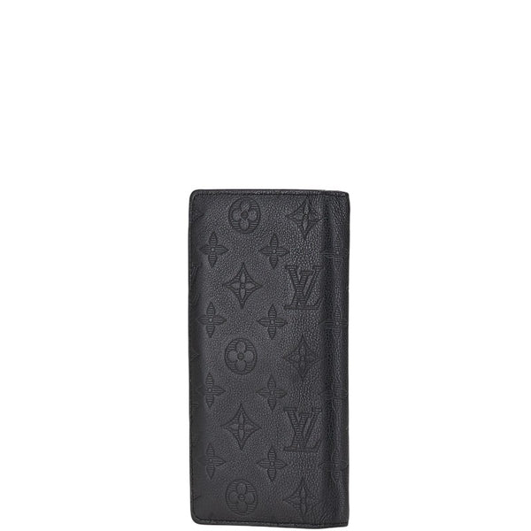 ルイ ヴィトン モノグラム シャドウ ポルトフォイユ ブラザ 長財布 M62900 ブラック レザー メンズ LOUIS VUITTON 【中古】
