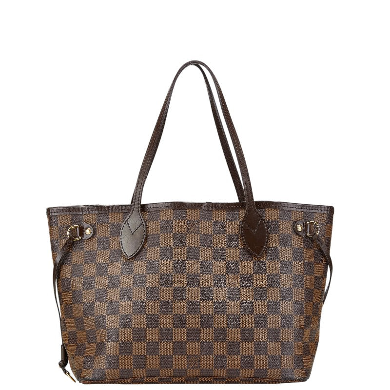 ルイ ヴィトン ダミエ ネヴァーフルPM ハンドバッグ トートバッグ N51109 ブラウン PVC レザー レディース LOUIS VUITTON 【中古】