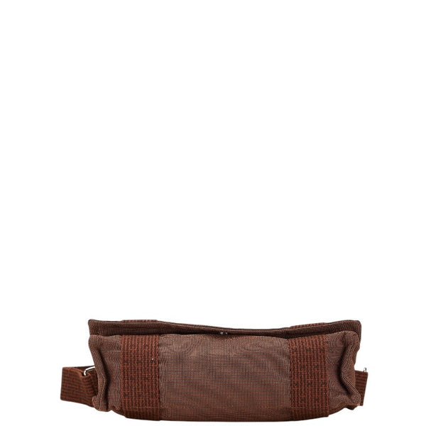 エルメス エールライン バサスPM ショルダーバッグ ブラウン キャンバス レディース HERMES 【中古】