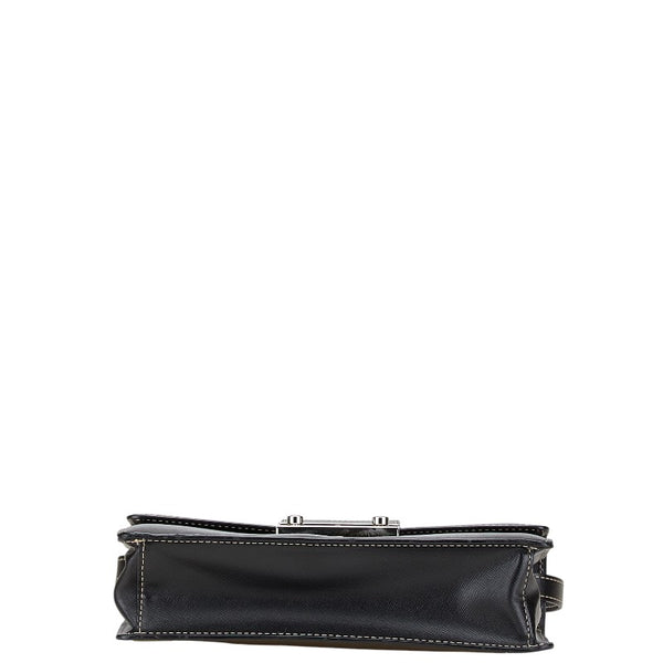 ヴェルサーチェ ハンドバッグ ショルダーバッグ ブラック レザー メンズ VERSACE 【中古】