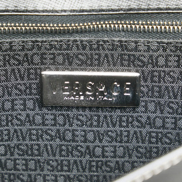 ヴェルサーチェ ハンドバッグ ショルダーバッグ ブラック レザー メンズ VERSACE 【中古】