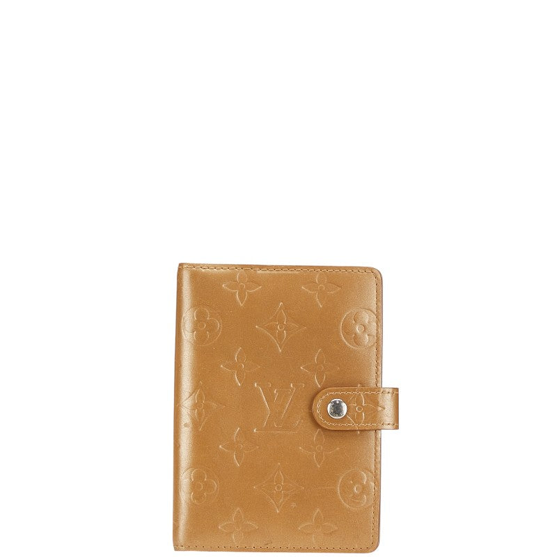 ルイ ヴィトン モノグラム マット アジェンダPM 手帳カバー 6穴 R20934 アンブレ マットゴールド レザー レディース LOUIS VUITTON 【中古】