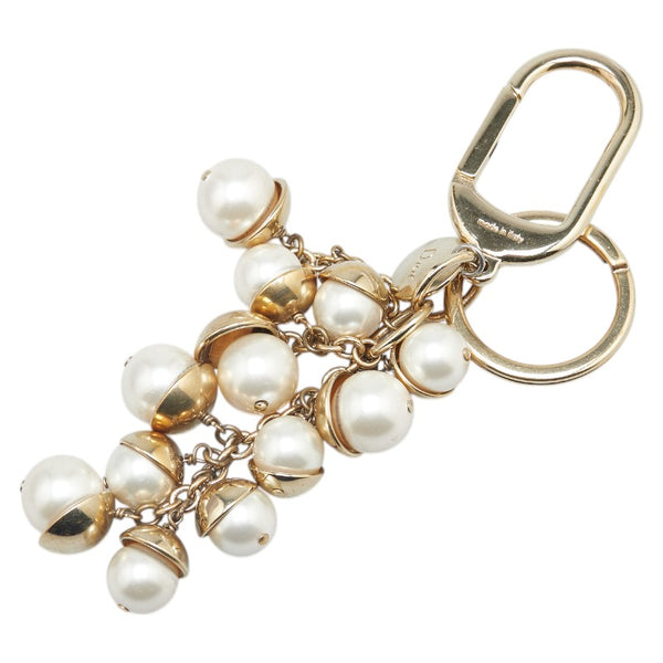 ディオール チャーム キーホルダー ゴールド メッキ フェイクパール レディース Dior 【中古】