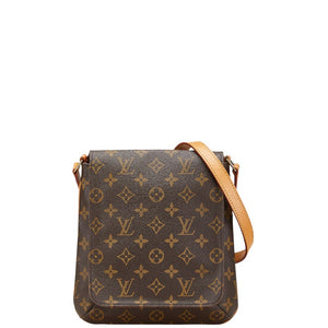 ルイ ヴィトン モノグラム ミュゼットサルサ ショート ショルダーバッグ M51258 ブラウン PVC レザー レディース LOUIS VUITTON 【中古】
