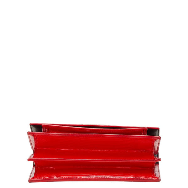 バレンシアガ シャープS 斜め掛け チェーン ショルダーバッグ 580641 レッド レザー レディース BALENCIAGA 【中古】
