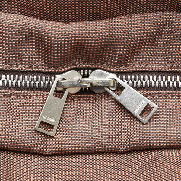 エルメス エールライン トートMM トートバッグ ブラウン キャンバス レディース HERMES 【中古】
