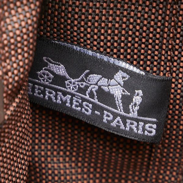 エルメス エールライン トートMM トートバッグ ブラウン キャンバス レディース HERMES 【中古】