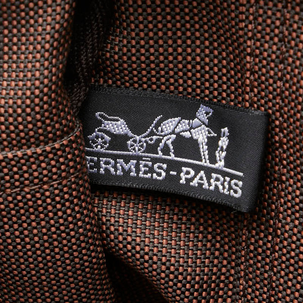エルメス エールライン トートMM トートバッグ ブラウン キャンバス レディース HERMES 【中古】