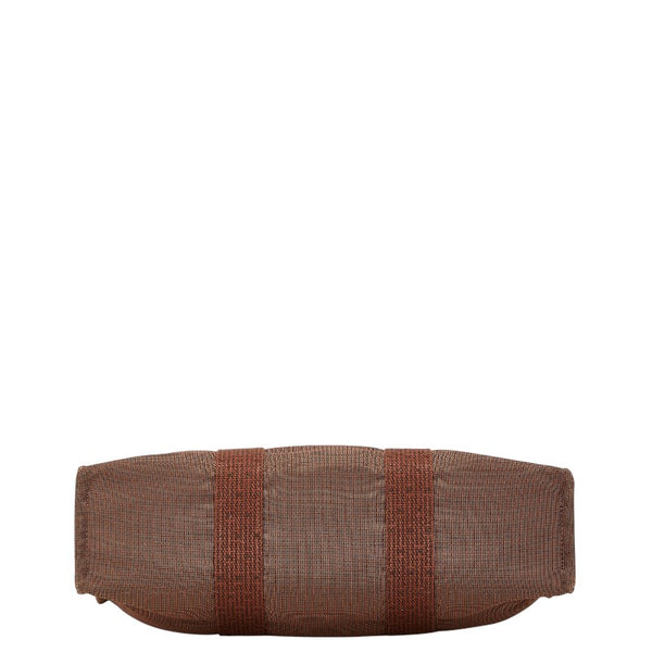 エルメス エールライン トートMM トートバッグ ブラウン キャンバス レディース HERMES 【中古】