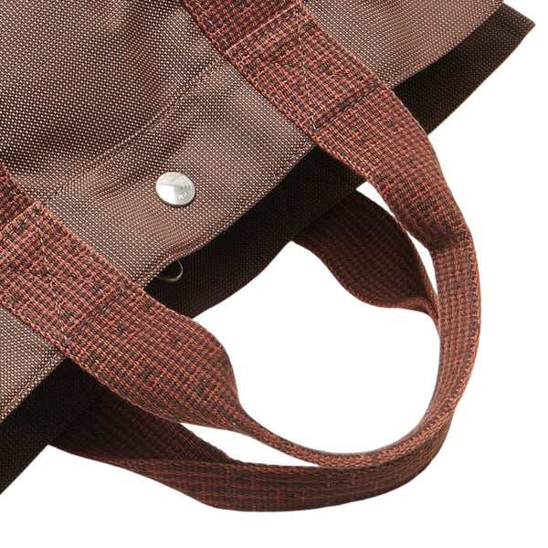 エルメス エールライン トートMM トートバッグ ブラウン キャンバス レディース HERMES 【中古】