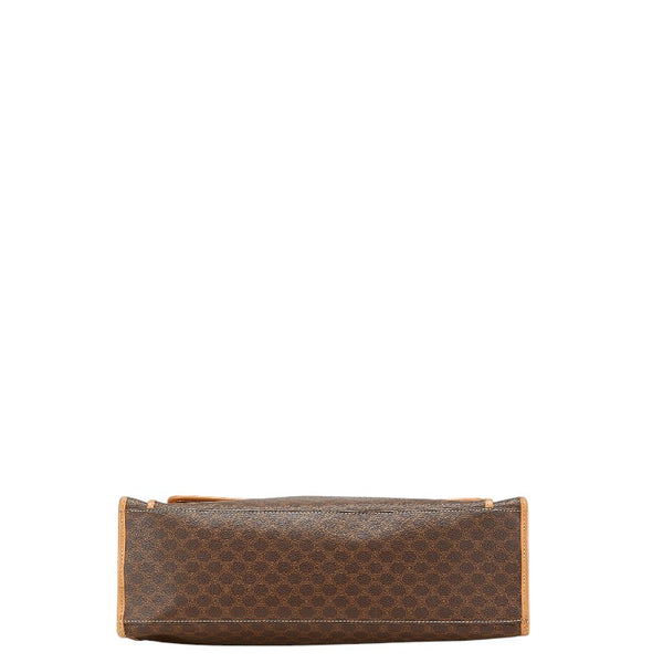 セリーヌ マカダム トートバッグ ブラウン PVC レザー レディース CELINE 【中古】