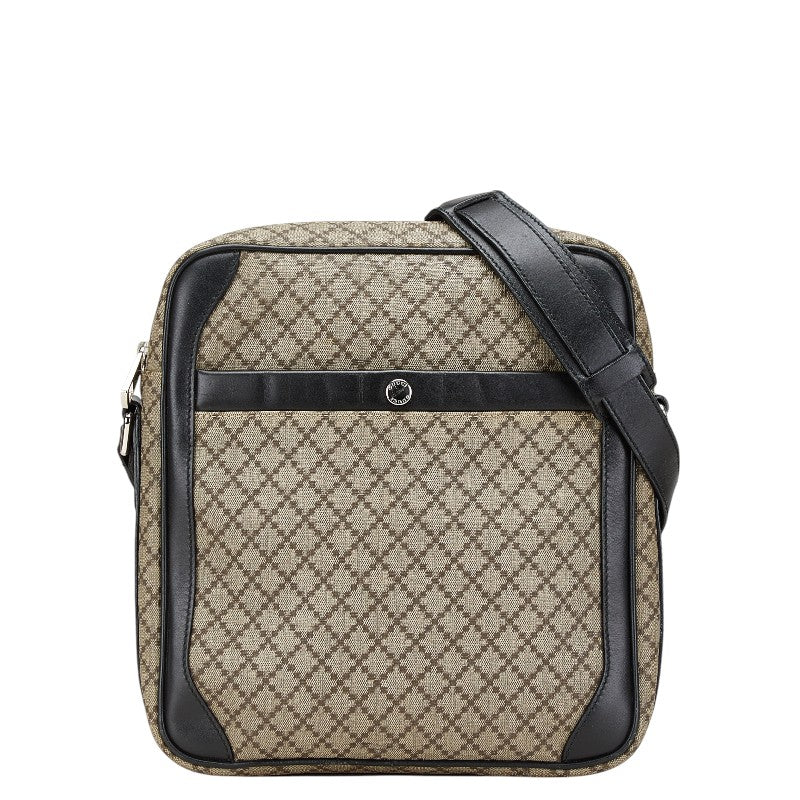 グッチ ディアマンテ ショルダーバッグ 268159 ベージュ ブラック PVC レザー レディース GUCCI 【中古】