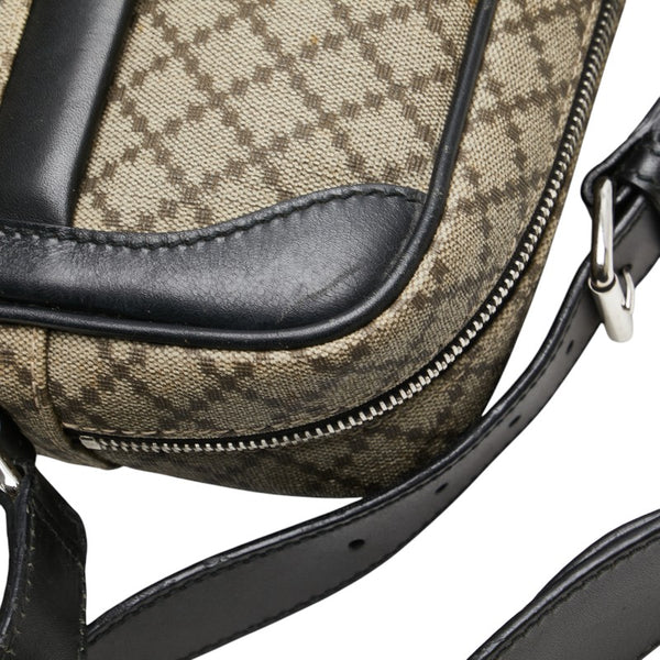 グッチ ディアマンテ ショルダーバッグ 268159 ベージュ ブラック PVC レザー レディース GUCCI 【中古】