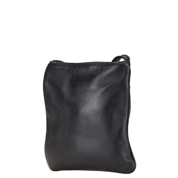 ロエベ ミニショルダーバッグ ポシェット ブラック レザー レディース LOEWE 【中古】