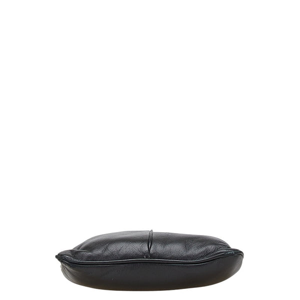 ロエベ ミニショルダーバッグ ポシェット ブラック レザー レディース LOEWE 【中古】