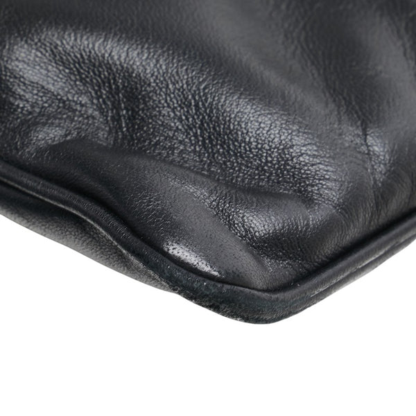 ロエベ ミニショルダーバッグ ポシェット ブラック レザー レディース LOEWE 【中古】