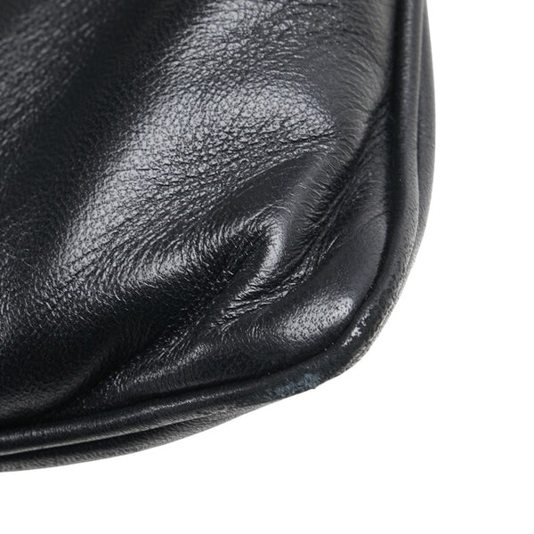 ロエベ ミニショルダーバッグ ポシェット ブラック レザー レディース LOEWE 【中古】