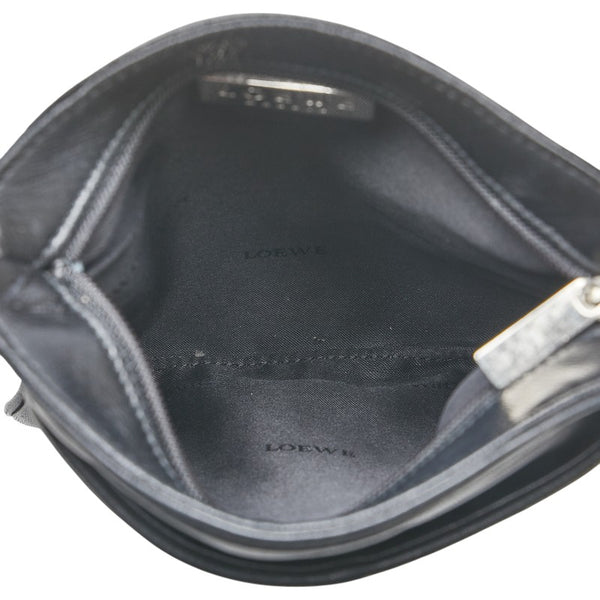 ロエベ ミニショルダーバッグ ポシェット ブラック レザー レディース LOEWE 【中古】