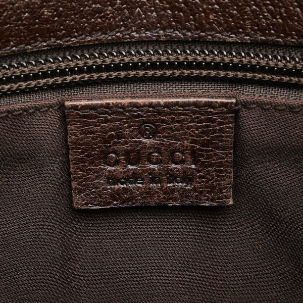 グッチ GGキャンバス ショルダーバッグ 114273 ベージュ ブラウン キャンバス レザー レディース GUCCI 【中古】