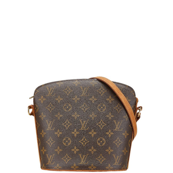 ルイ ヴィトン モノグラム ドルーオ 斜め掛け ショルダーバッグ M51290 ブラウン PVC レザー レディース LOUIS VUITTON 【中古】