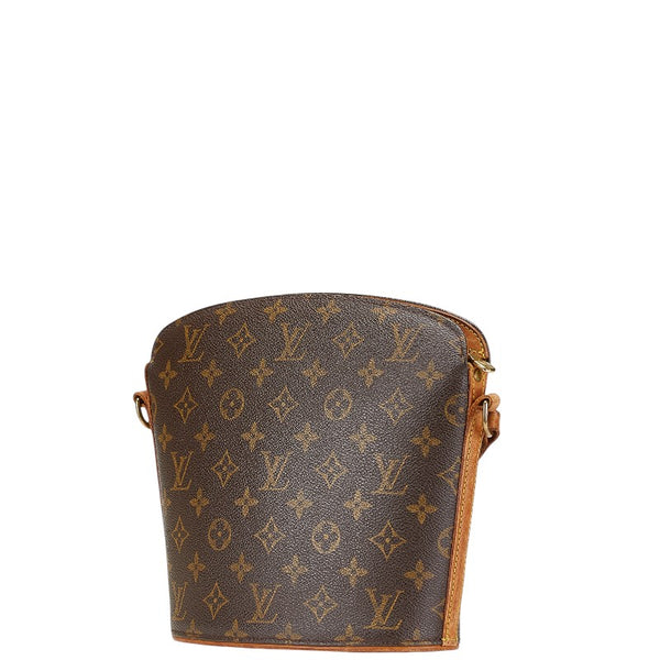 ルイ ヴィトン モノグラム ドルーオ 斜め掛け ショルダーバッグ M51290 ブラウン PVC レザー レディース LOUIS VUITTON 【中古】