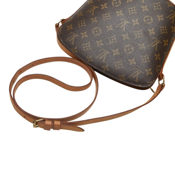 ルイ ヴィトン モノグラム ドルーオ 斜め掛け ショルダーバッグ M51290 ブラウン PVC レザー レディース LOUIS VUITTON 【中古】