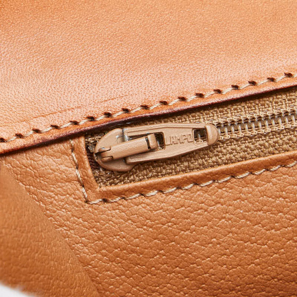 セリーヌ マカダム クラッチバッグ セカンドバッグ ブラウン PVC レザー レディース CELINE 【中古】