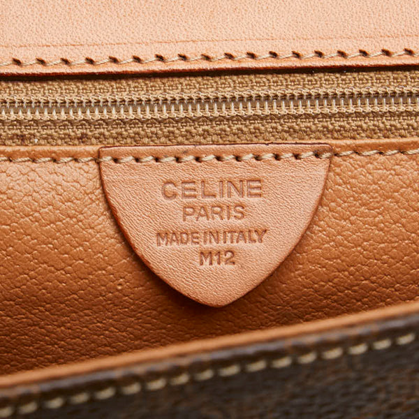 セリーヌ マカダム クラッチバッグ セカンドバッグ ブラウン PVC レザー レディース CELINE 【中古】