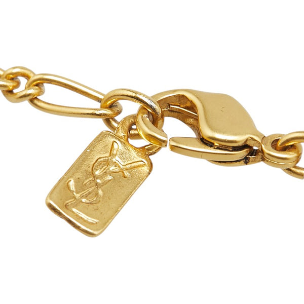 サンローラン YSL ロングネックレス ゴールド メッキ レディース SAINT LAURENT 【中古】
