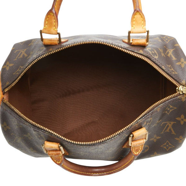 ルイ ヴィトン モノグラム スピーディ30 ハンドバッグ M41526 ブラウン PVC レザー レディース LOUIS VUITTON 【中古】
