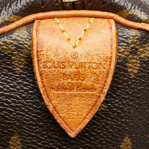 ルイ ヴィトン モノグラム スピーディ30 ハンドバッグ M41526 ブラウン PVC レザー レディース LOUIS VUITTON 【中古】
