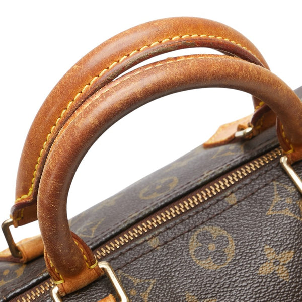 ルイ ヴィトン モノグラム スピーディ30 ハンドバッグ M41526 ブラウン PVC レザー レディース LOUIS VUITTON 【中古】