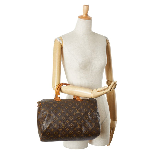 ルイ ヴィトン モノグラム スピーディ30 ハンドバッグ M41526 ブラウン PVC レザー レディース LOUIS VUITTON 【中古】