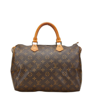 ルイ ヴィトン モノグラム スピーディ30 ハンドバッグ M41526 ブラウン PVC レザー レディース LOUIS VUITTON 【中古】
