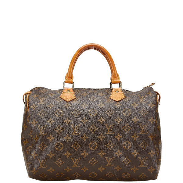 ルイ ヴィトン モノグラム スピーディ30 ハンドバッグ M41526 ブラウン PVC レザー レディース LOUIS VUITTON 【中古】