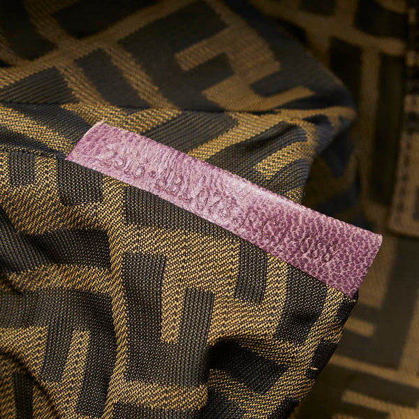 フェンディ ズッカ ミニスパイバッグ ハンドバッグ 8BL078 パープル レザー レディース FENDI 【中古】