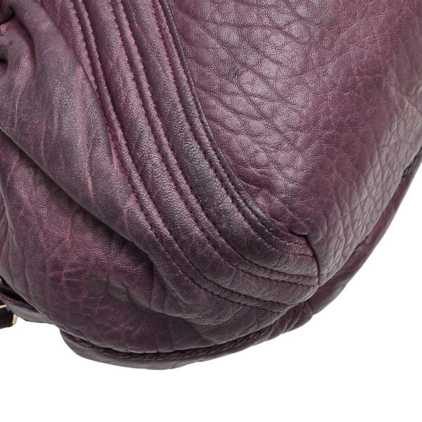 フェンディ ズッカ ミニスパイバッグ ハンドバッグ 8BL078 パープル レザー レディース FENDI 【中古】