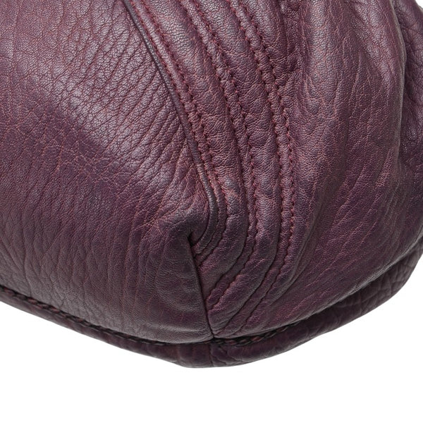 フェンディ ズッカ ミニスパイバッグ ハンドバッグ 8BL078 パープル レザー レディース FENDI 【中古】
