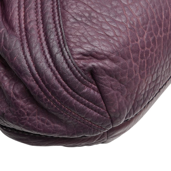 フェンディ ズッカ ミニスパイバッグ ハンドバッグ 8BL078 パープル レザー レディース FENDI 【中古】
