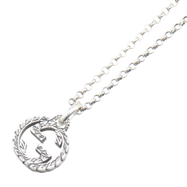 グッチ インターロッキングG アラベスク ネックレス SV925 シルバー レディース GUCCI 【中古】